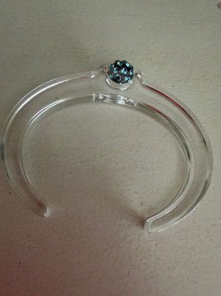 Pulsera Rígida Swarovski Azul y Plata