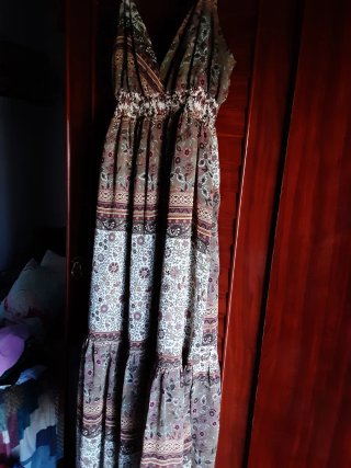 Vestido largo estampado talla 38