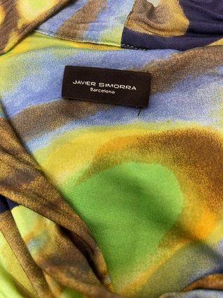 Vestido marca Javier Simorra estampado