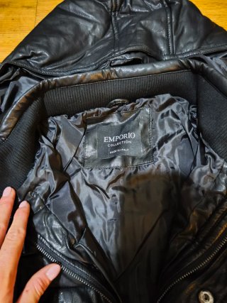 Abrigo Emporio Armani Negro Caballero