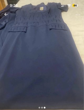 Vestido fiesta crepe azul talla L