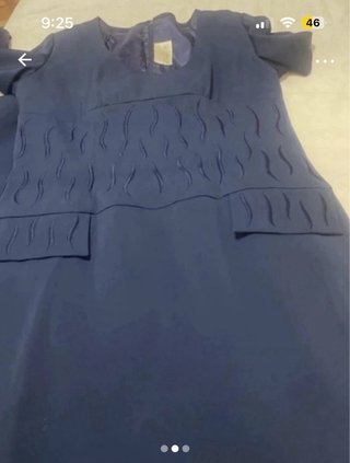 Vestido fiesta crepe azul talla L