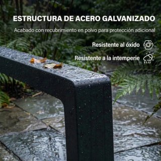 Tumbona de exterior gris y beige
