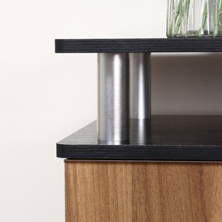 Mueble para TV Hasta 50'' Con Armarios y Estantes, Mueble para Sala de Estar y Salón en Madera y Aluminio, 120X40X52.2Cm