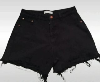 Pantaloncini donna neri strappati