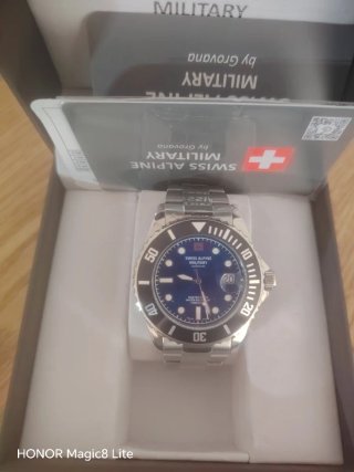 Reloj Swiss Alpine Military Azul/Plata