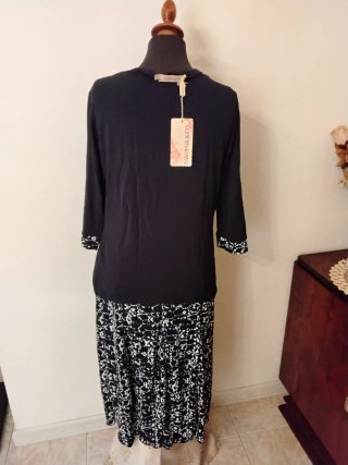 Completo gonna midi e blusa elasticizzato comfort