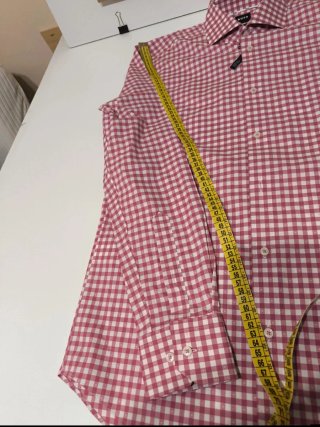 Camisa BOSS cuadros rosa y blanco