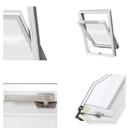 Ventana de Techo Aluminio-Laca 114x118