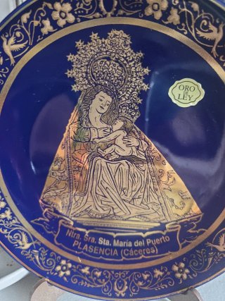 Plato decorativo Virgen del Puerto
