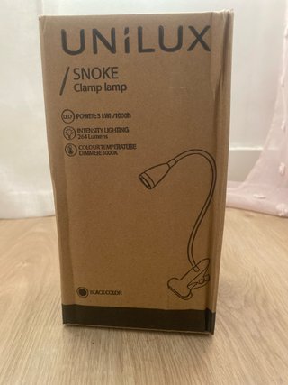 Lámpara Pinza UNILUX Snoke Negra