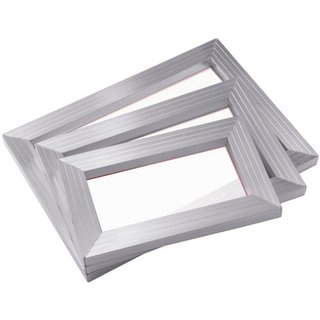 Kit de Serigrafía, 3 Piezas de Marcos de Serigrafía de Aluminio 6x10/8x12/10x14 pulgadas, Malla de 110 Cuentas, 5 Brillos y Raspadores de Serigrafía y Películas de Transparencia para Impresión de ...