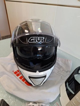 Casco de moto Givi x33  talla 54 negro y blanco