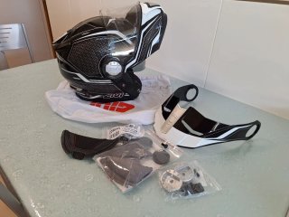 Casco de moto Givi x33  talla 54 negro y blanco
