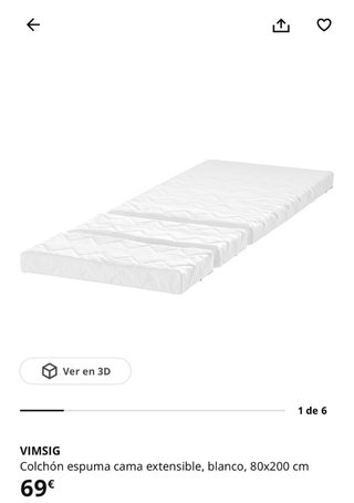 Cama infantil extensible IKEA + colchón + somier