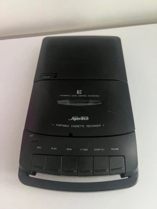 Reproductor Cassette Portátil SuperTech Negro