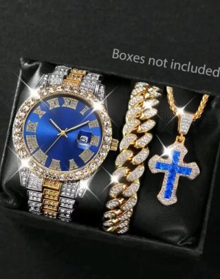 Reloj hombre de Joyería Dorado y Azul