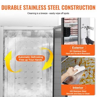 Congelador Comercial 20.12 Pies Cúbicos, Congelador Vertical de Una Puerta, Congelador de Acero Inoxidable con Descongelación Automática y 3 Estantes Ajustables, Control de Temperatura de -13 a 5℉...