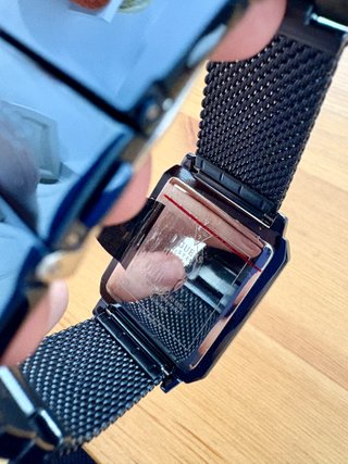 Reloj Guess hombre, esfera azul, correa malla mila