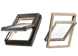VENTANA DE TECHO ALUMINIO-PINO BARNIZADO 114 X 118