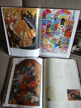 2 libros.museos del mundo y la luzen la pintura