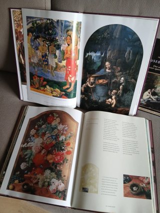 2 libros.museos del mundo y la luzen la pintura