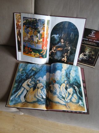 2 libros.museos del mundo y la luzen la pintura