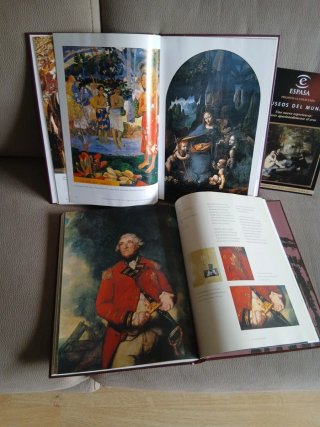 2 libros.museos del mundo y la luzen la pintura