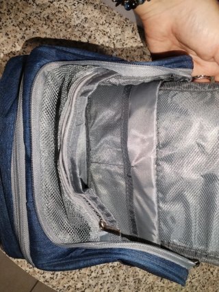 Beautycase da viaggio a più scomparti blu