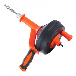 Desatascador de Drenaje de 762 cm, Serpiente de Plomería con Accesorio de Taladro, Desatascador de Drenaje para Cocina, Baño, Ducha y Fregadero con Manguera Protectora y Guantes