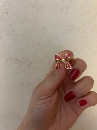 Orecchini fiocco donna oro e rossi placcati oro
