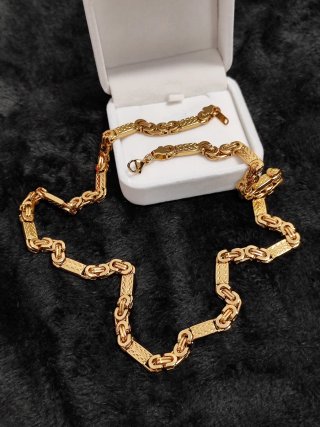 Collana Bizantina con timbro 18 kt