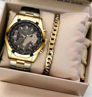 Reloj hombre Dorado y Negro para Hombre
