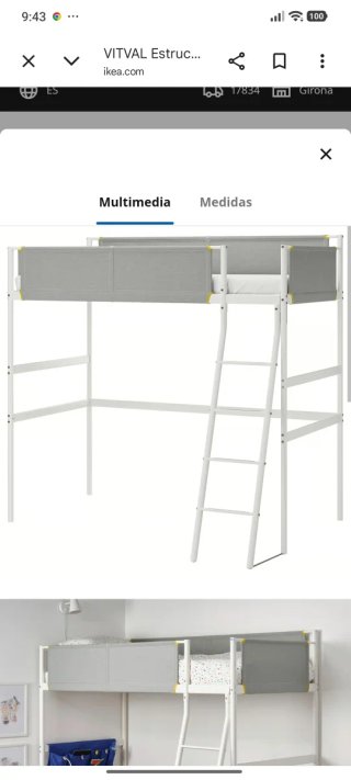 Cama alta VITVAL IKEA
