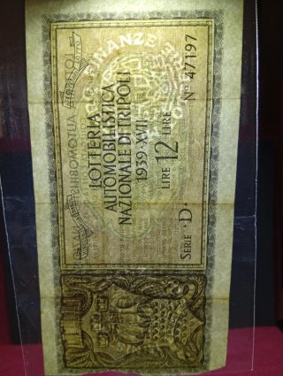 2 Biglietti Lotteria 12 Lire Regno d'Italia