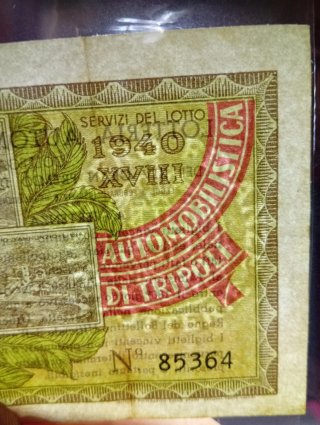 2 Biglietti Lotteria 12 Lire Regno d'Italia