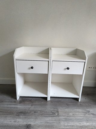 Mesillas de Noche Ikea HAUGA Blancas