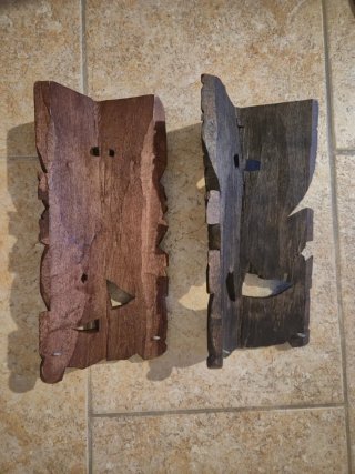 Figuras de madera estilo azteca