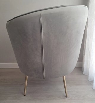 Sillón Westwing Terciopelo Gris