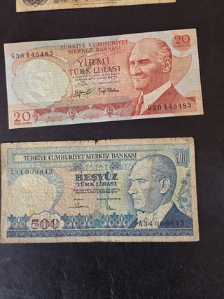 Lote 8 Billetes Turquía Diferentes  .