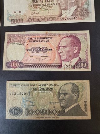 Lote 8 Billetes Turquía Diferentes  .