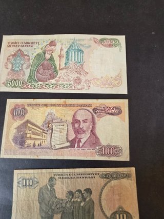 Lote 8 Billetes Turquía Diferentes  .