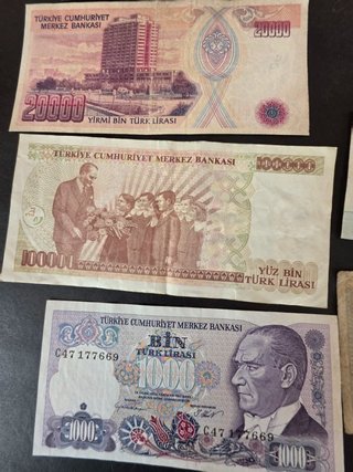 Lote 8 Billetes Turquía Diferentes  .