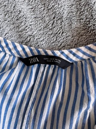 Zara Top Righe Cotone Taglia S