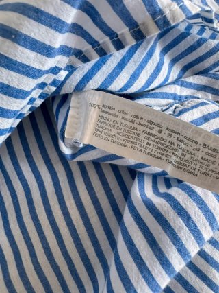 Zara Top Righe Cotone Taglia S