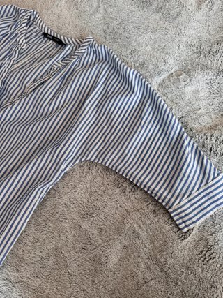 Zara Top Righe Cotone Taglia S