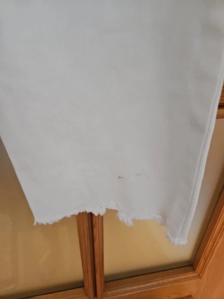 Pantalón vaquero Mango blanco roto