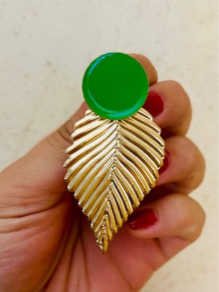 Orecchini donna stile boho oro e verdi