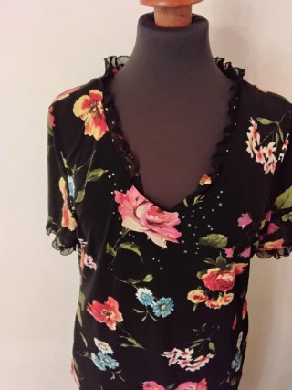 Completo Gonna Midi e Blusa Floreale