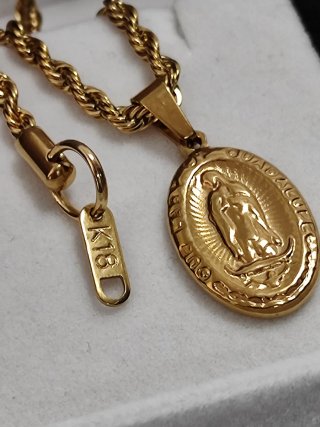 Collana Vergine Placcata in Oro 18 kt